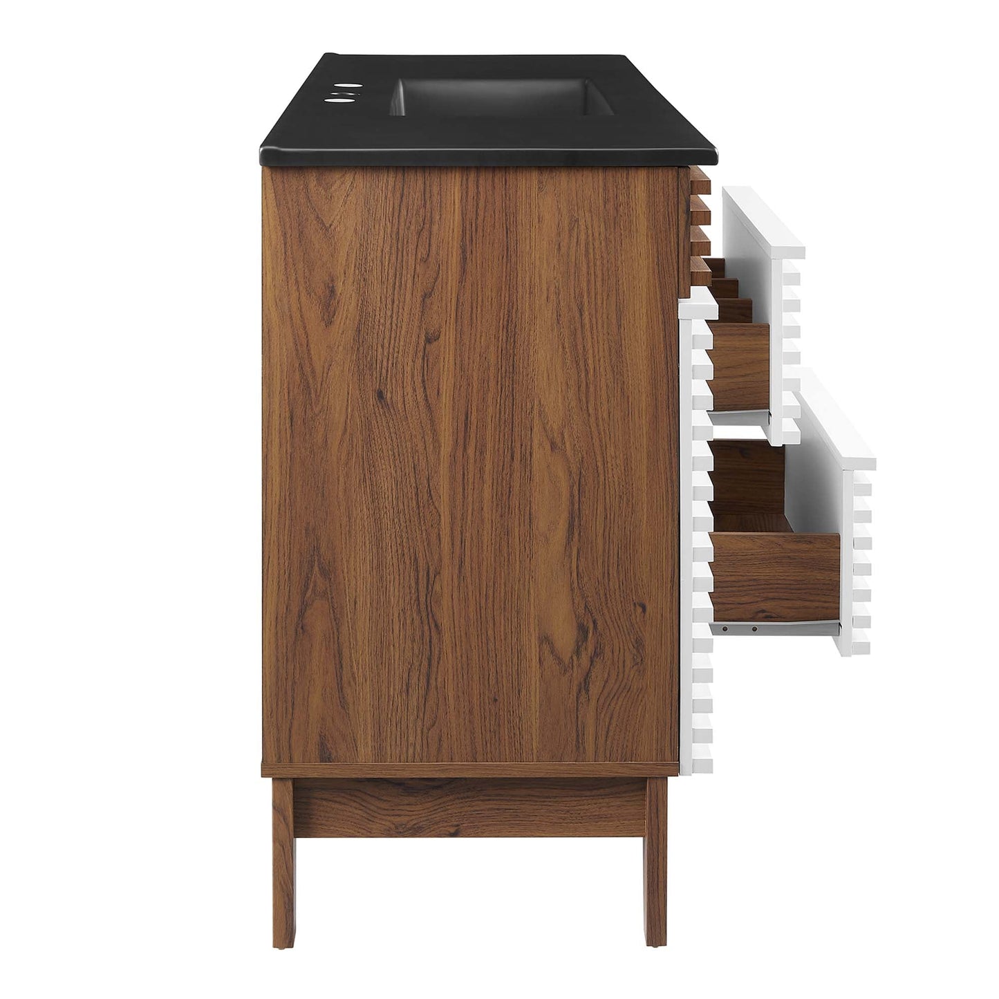 Modway furniture Render 48" Bathroom  Vanity with Black Basin Included - EEI-5381-WAL-BLK