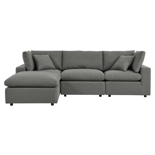 Modway Furniture Commix 4-Piece Outdoor Patio Sectional Sofa by Modway - EEI-5580-CHA