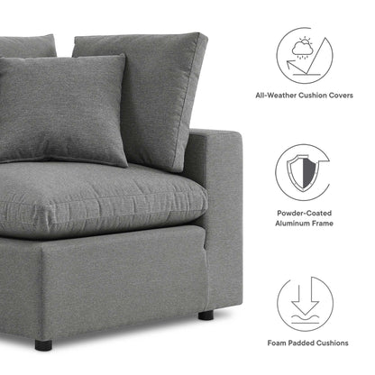 Modway Furniture Commix 4-Piece Outdoor Patio Sectional Sofa by Modway - EEI-5580-CHA