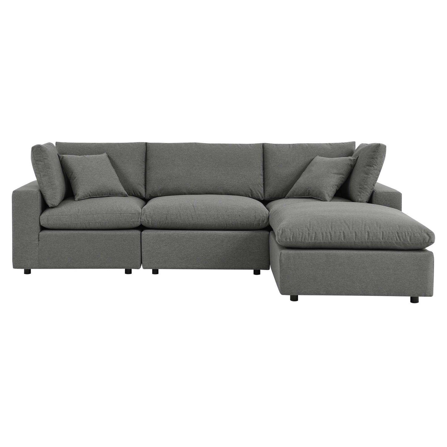 Modway Furniture Commix 4-Piece Outdoor Patio Sectional Sofa by Modway - EEI-5580-CHA