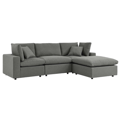 Modway Furniture Commix 4-Piece Outdoor Patio Sectional Sofa by Modway - EEI-5580-CHA
