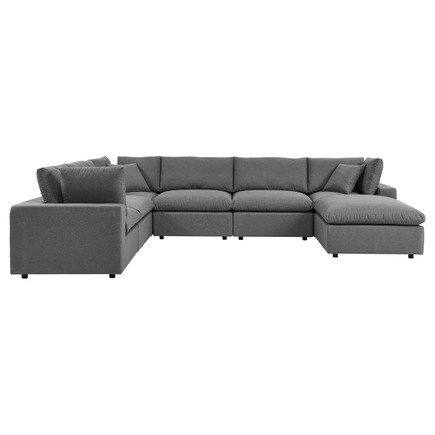 Modway Furniture Commix 7-Piece Outdoor Patio Sectional Sofa by Modway - EEI-5591-CHA