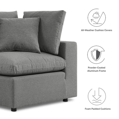Modway Furniture Commix 7-Piece Outdoor Patio Sectional Sofa by Modway - EEI-5591-CHA
