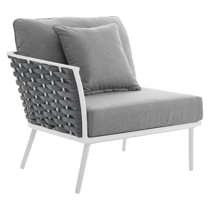 Modway Furniture Stance Outdoor Patio Aluminum Large Sectional Sofa by Modway - EEI-5753-WHI-GRY