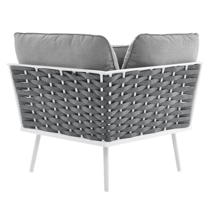 Modway Furniture Stance Outdoor Patio Aluminum Large Sectional Sofa by Modway - EEI-5753-WHI-GRY