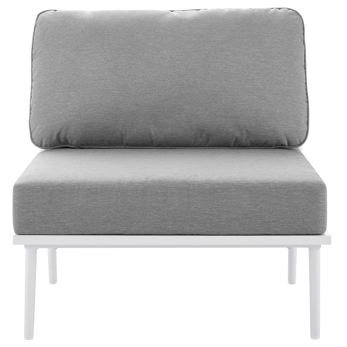 Modway Furniture Stance Outdoor Patio Aluminum Large Sectional Sofa by Modway - EEI-5753-WHI-GRY