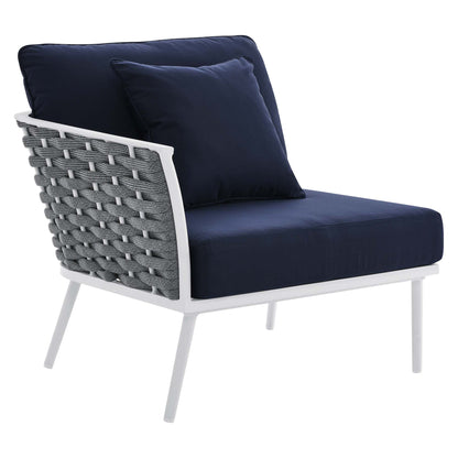 Modway Furniture Stance 8 Piece Outdoor Patio Aluminum Sectional Sofa Set by Modway - EEI-5757-WHI-GRY