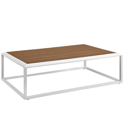 Modway Furniture Stance 9 Piece Aluminum Outdoor Patio Aluminum Sectional Sofa Set by Modway - EEI-5758-WHI-GRY