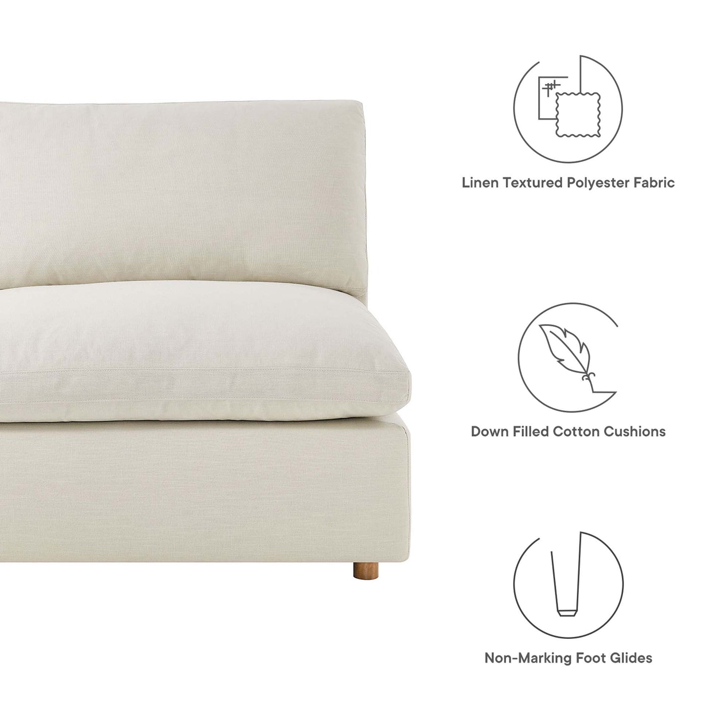 Modway Furniture Commix 6-Piece Down Filled Overstuffed Sectional Sofa by Modway – EEI-5761