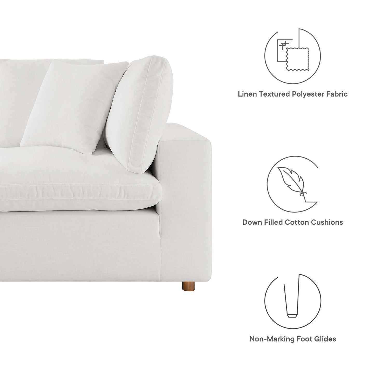 Modway Furniture Commix 6-Piece Down Filled Overstuffed Sectional Sofa by Modway – EEI-5761