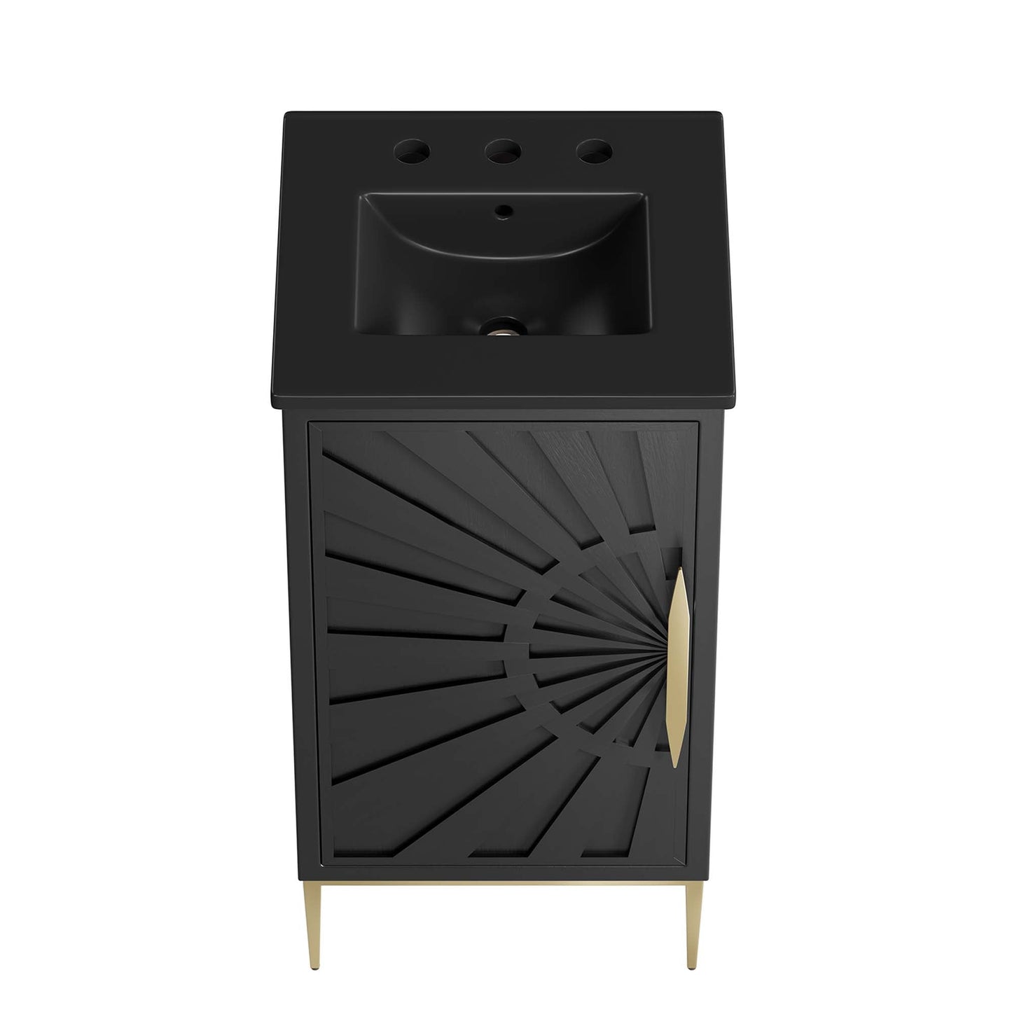Modway furniture Awaken Bathroom Vanity Basin Included - EEI-6289-WHI-BLK