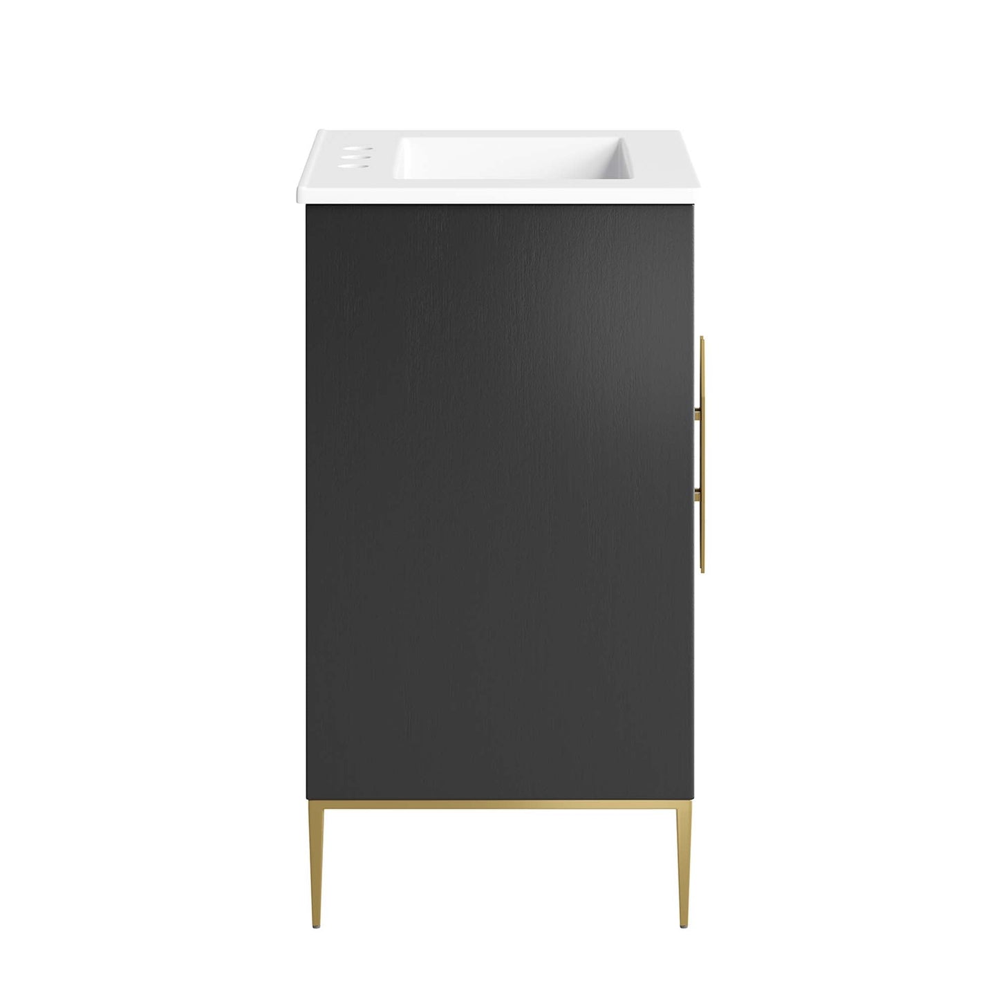 Modway furniture Awaken Bathroom Vanity Basin Included - EEI-6289-WHI-BLK