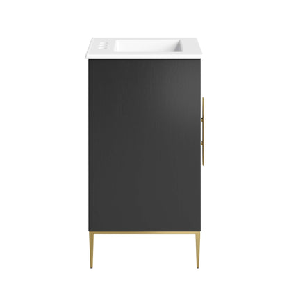 Modway furniture Awaken Bathroom Vanity Basin Included - EEI-6289-WHI-BLK