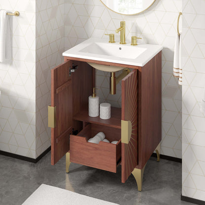 Modway furniture Daylight Bathroom Vanity Basin Included - EEI-6290-WHI-WAL