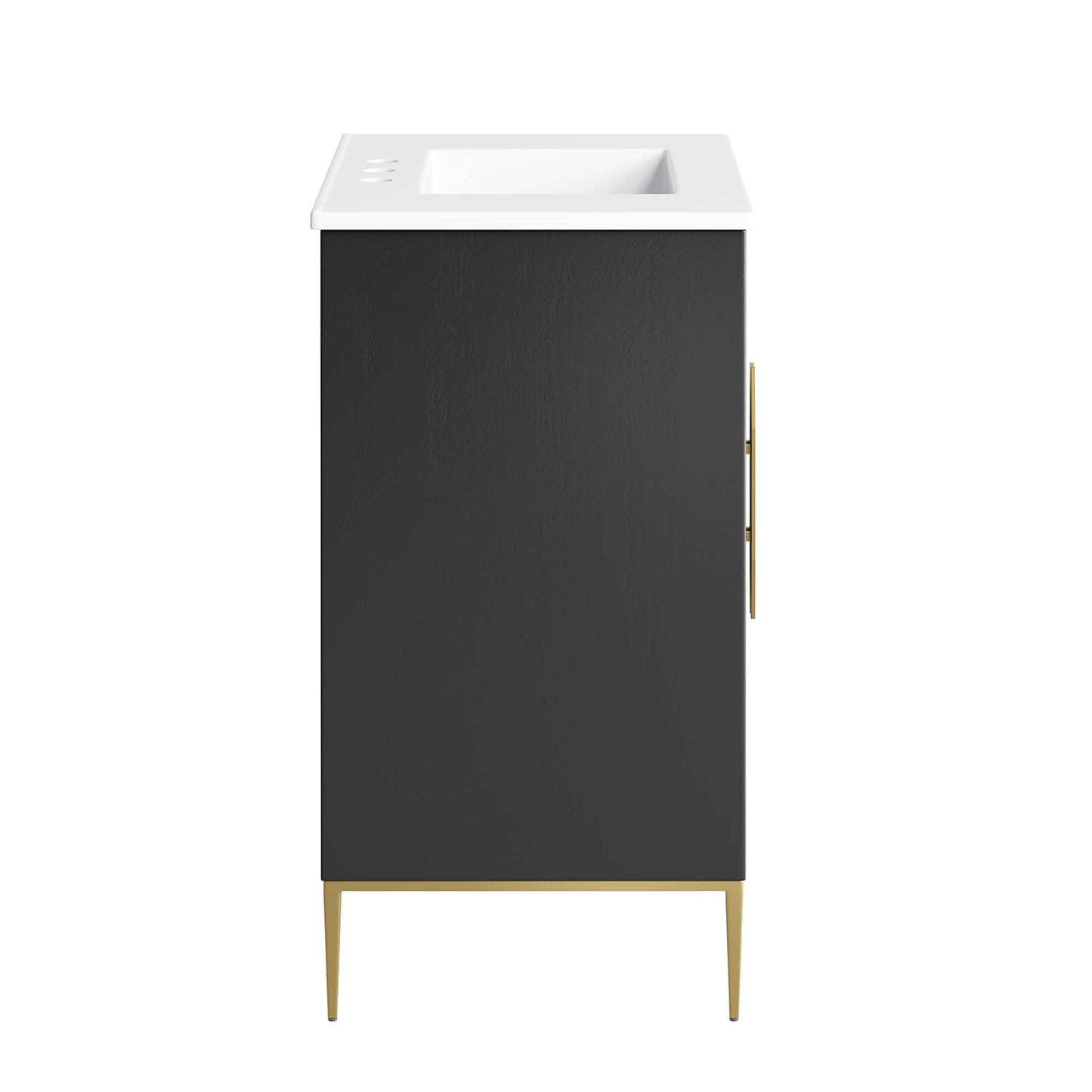 Modway furniture Awaken Bathroom Vanity Basin Included - EEI-6289-WHI-BLK