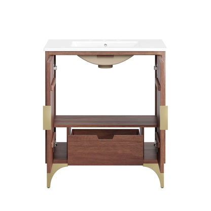 Modway furniture Daylight Bathroom Vanity Basin Included - EEI-6290-WHI-WAL