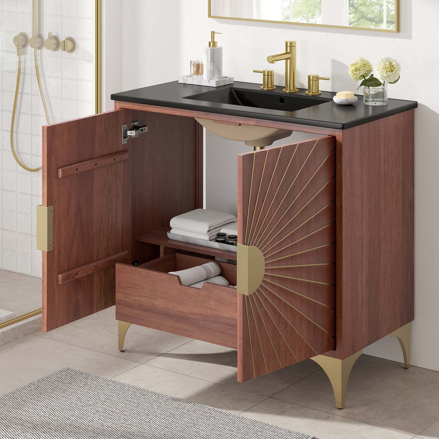 Modway furniture Daylight Bathroom Vanity Basin Included - EEI-6290-WHI-WAL