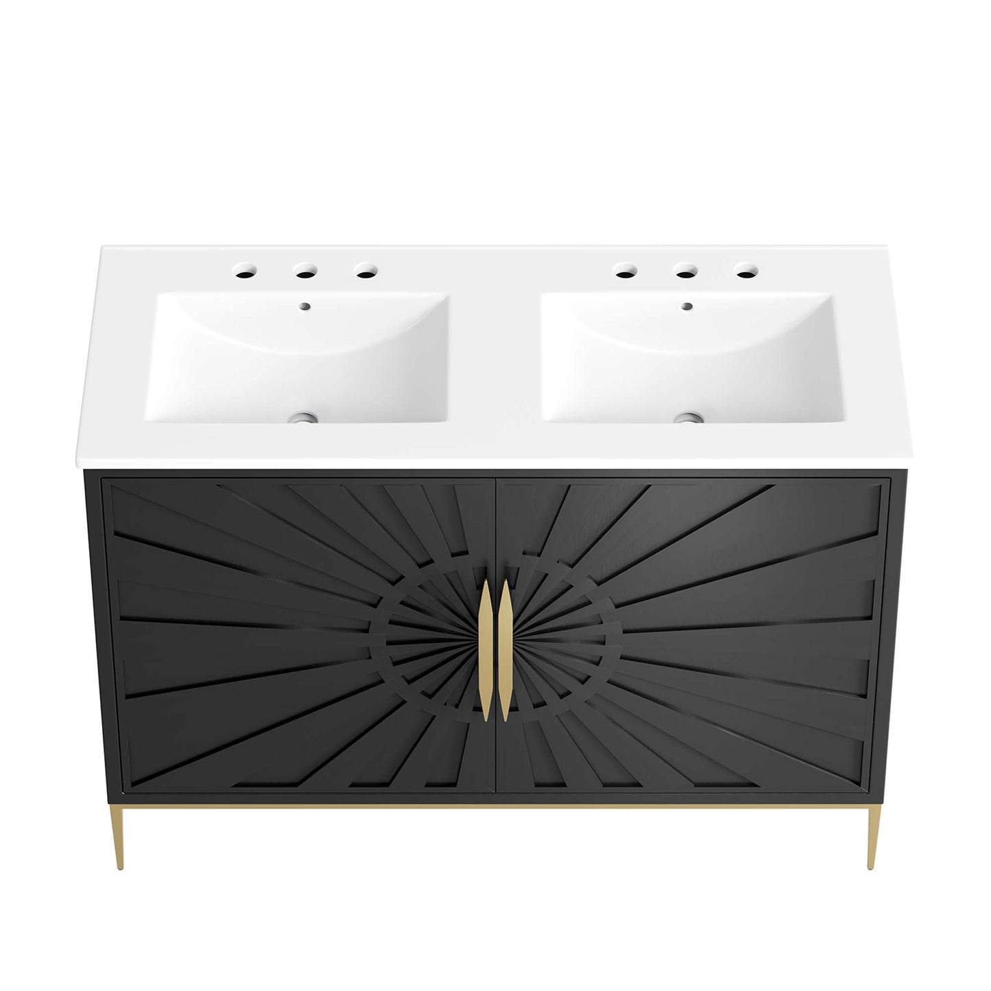 Modway furniture Awaken Bathroom Vanity Basin Included - EEI-6289-WHI-BLK
