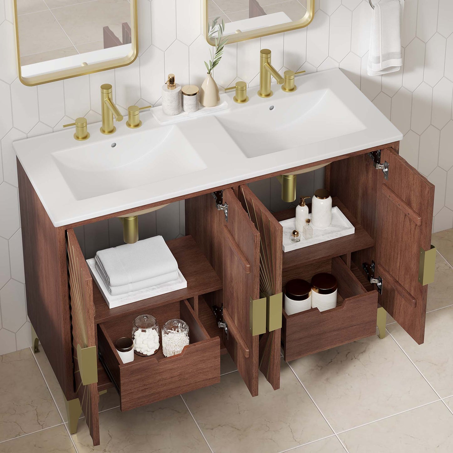 Modway furniture Daylight Bathroom Vanity Basin Included - EEI-6290-WHI-WAL