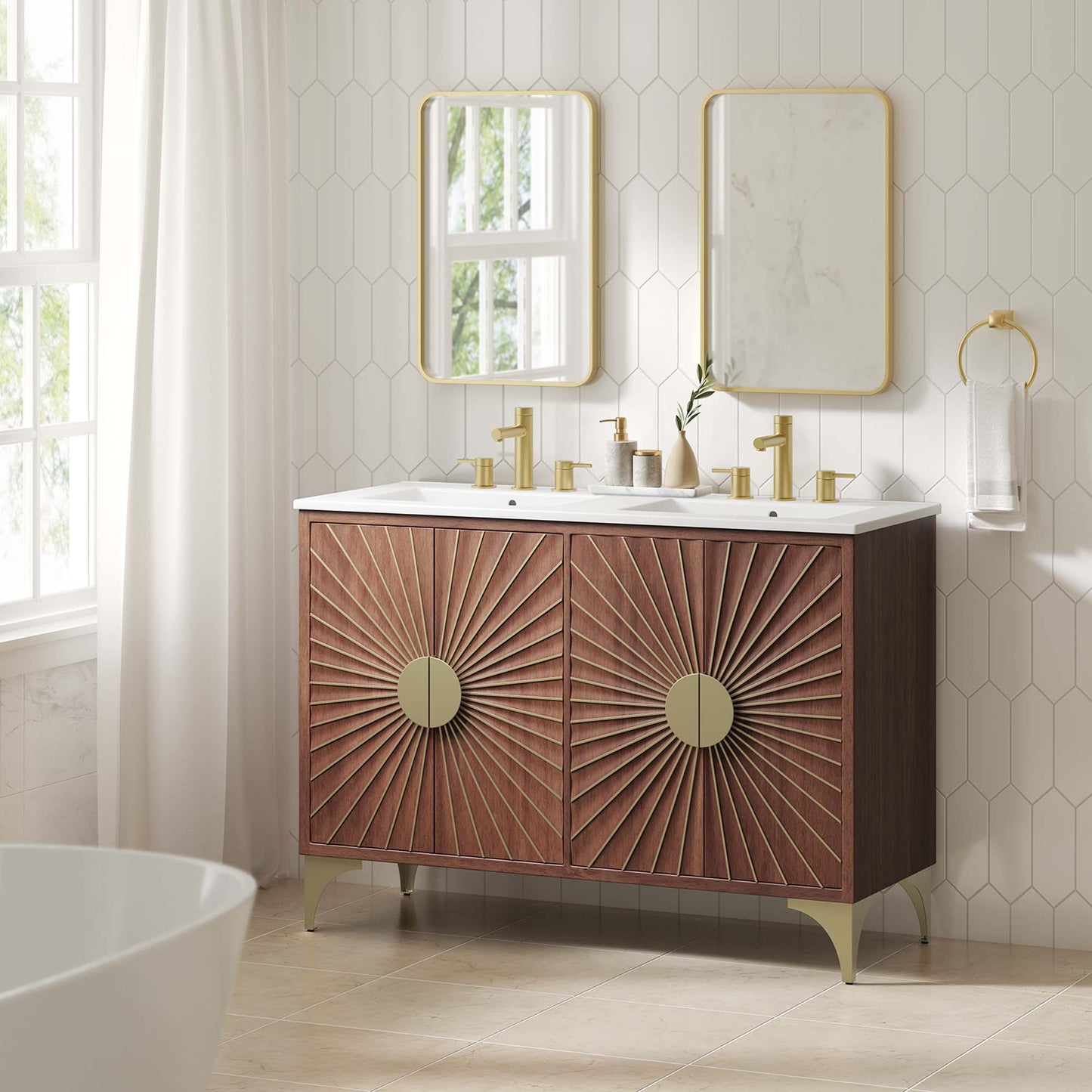 Modway furniture Daylight Bathroom Vanity Basin Included - EEI-6290-WHI-WAL