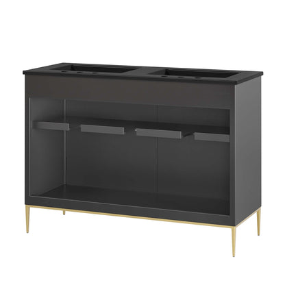 Modway furniture Awaken Bathroom Vanity Basin Included - EEI-6289-WHI-BLK