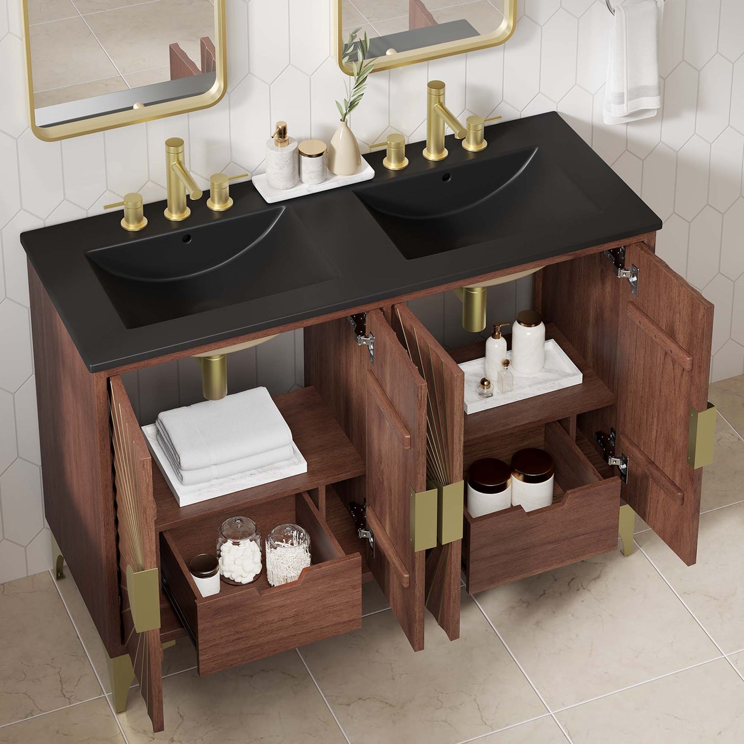 Modway furniture Daylight Bathroom Vanity Basin Included - EEI-6290-WHI-WAL