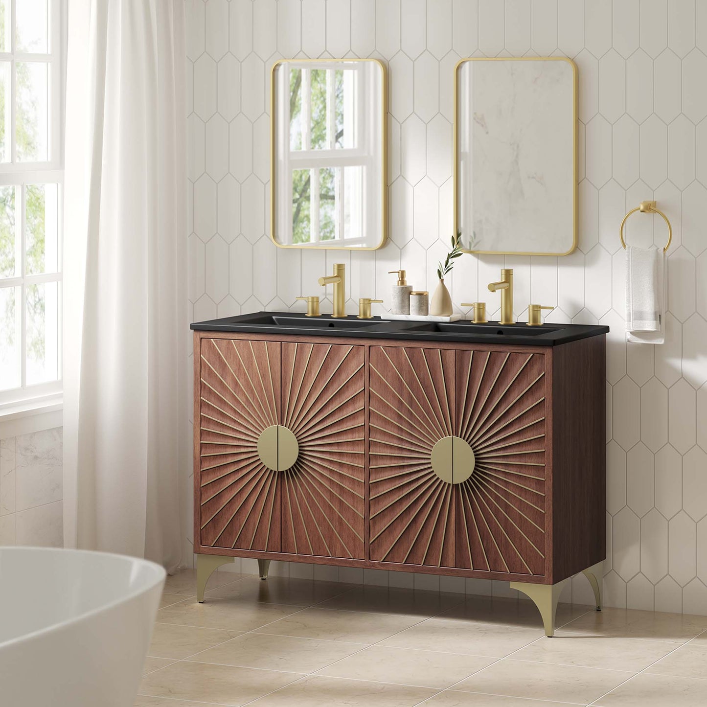 Modway furniture Daylight Bathroom Vanity Basin Included - EEI-6290-WHI-WAL