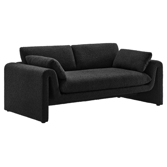 Modway furniture Waverly Boucle Fabric Sofa - Luxurious Modern Design with Removable Cushions & Adjustable Feet - EEI-6381-IVO
