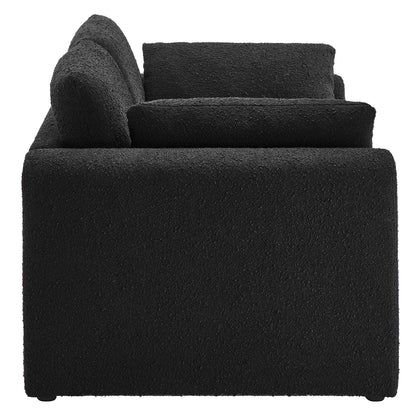 Modway furniture Waverly Boucle Fabric Sofa - Luxurious Modern Design with Removable Cushions & Adjustable Feet - EEI-6381-IVO