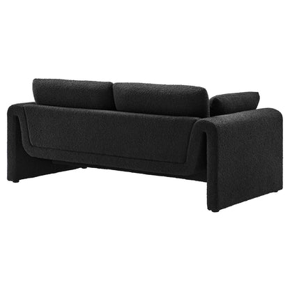 Modway furniture Waverly Boucle Fabric Sofa - Luxurious Modern Design with Removable Cushions & Adjustable Feet - EEI-6381-IVO