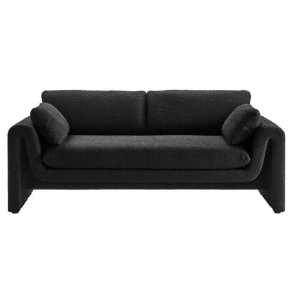 Modway furniture Waverly Boucle Fabric Sofa - Luxurious Modern Design with Removable Cushions & Adjustable Feet - EEI-6381-IVO