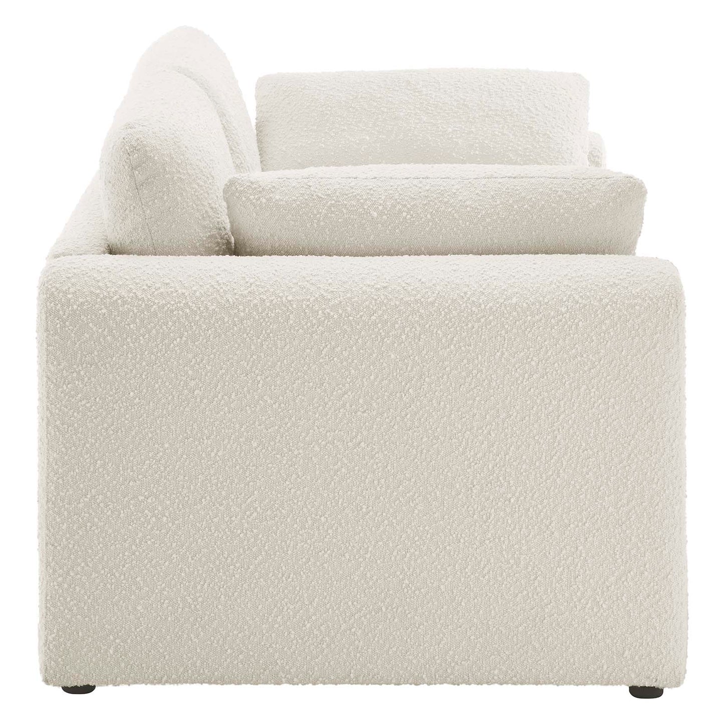 Modway furniture Waverly Boucle Fabric Sofa - Luxurious Modern Design with Removable Cushions & Adjustable Feet - EEI-6381-IVO