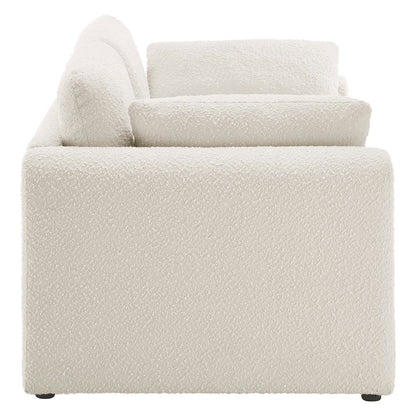 Modway furniture Waverly Boucle Fabric Sofa - Luxurious Modern Design with Removable Cushions & Adjustable Feet - EEI-6381-IVO