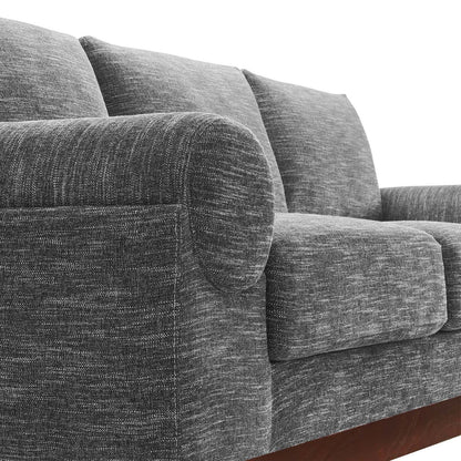 Modway furniture Oasis Upholstered Fabric Sofa - Modern Luxury Couch with Cozy Bolster Armrests & Stain Resistance - EEI-6401-GRY