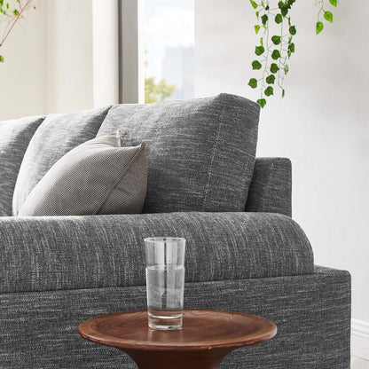 Modway furniture Oasis Upholstered Fabric Sofa - Modern Luxury Couch with Cozy Bolster Armrests & Stain Resistance - EEI-6401-GRY