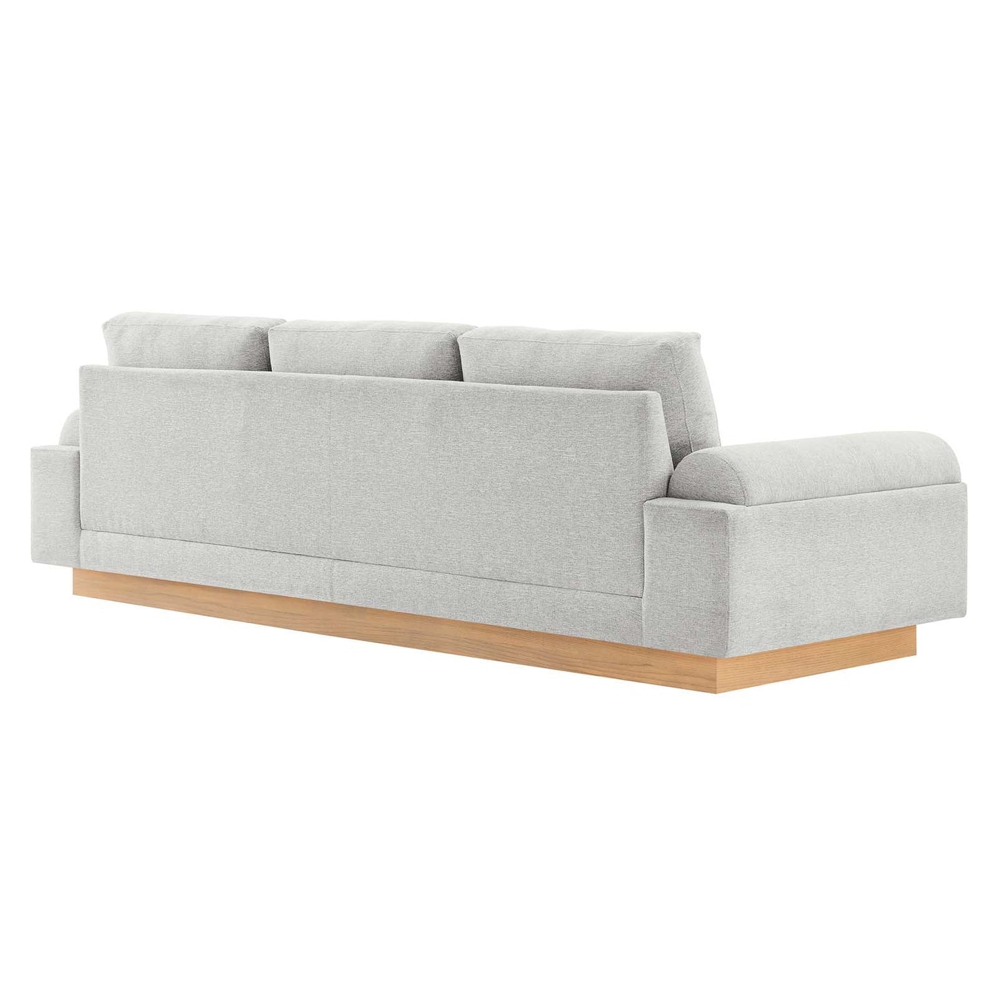 Modway furniture Oasis Upholstered Fabric Sofa - Modern Luxury Couch with Cozy Bolster Armrests & Stain Resistance - EEI-6401-GRY