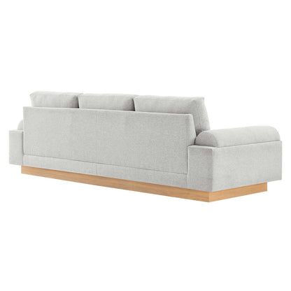 Modway furniture Oasis Upholstered Fabric Sofa - Modern Luxury Couch with Cozy Bolster Armrests & Stain Resistance - EEI-6401-GRY