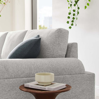 Modway furniture Oasis Upholstered Fabric Sofa - Modern Luxury Couch with Cozy Bolster Armrests & Stain Resistance - EEI-6401-GRY