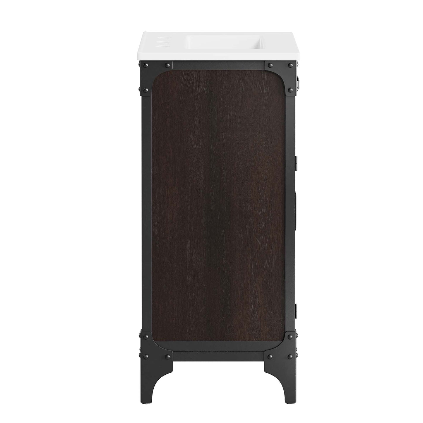 Modway furniture Steamforge Bathroom Vanity Basin Included - EEI-6413-WHI-BLK