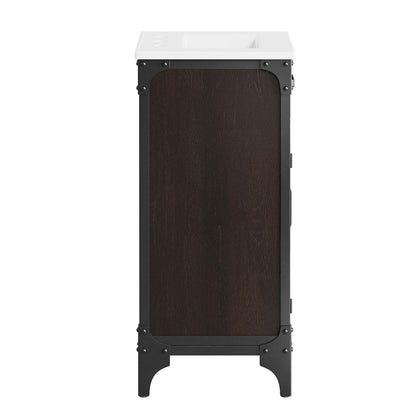 Modway furniture Steamforge Bathroom Vanity Basin Included - EEI-6413-WHI-BLK
