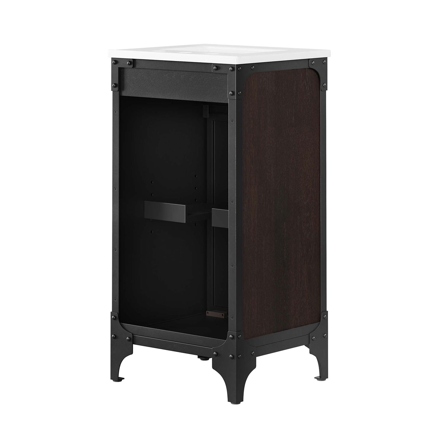 Modway furniture Steamforge Bathroom Vanity Basin Included - EEI-6413-WHI-BLK