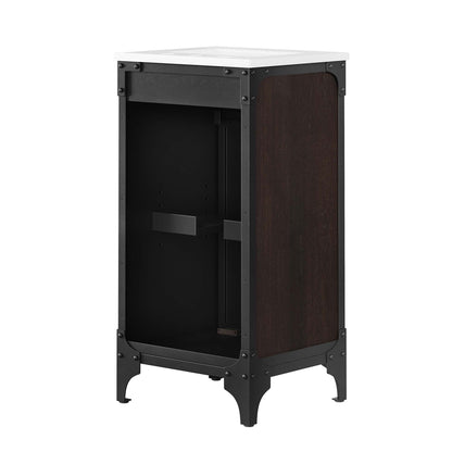 Modway furniture Steamforge Bathroom Vanity Basin Included - EEI-6413-WHI-BLK