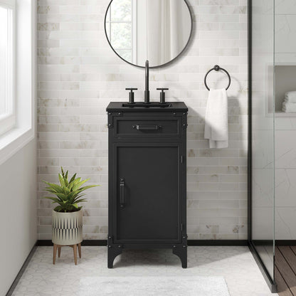 Modway furniture Steamforge Bathroom Vanity Basin Included - EEI-6413-WHI-BLK