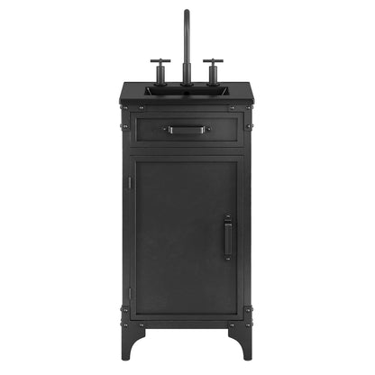 Modway furniture Steamforge Bathroom Vanity Basin Included - EEI-6413-WHI-BLK