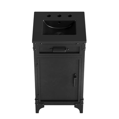 Modway furniture Steamforge Bathroom Vanity Basin Included - EEI-6413-WHI-BLK