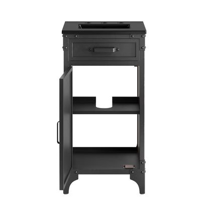 Modway furniture Steamforge Bathroom Vanity Basin Included - EEI-6413-WHI-BLK