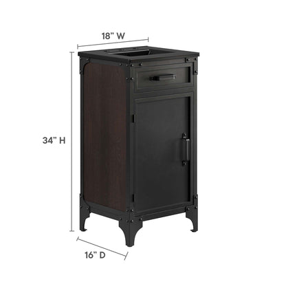 Modway furniture Steamforge Bathroom Vanity Basin Included - EEI-6413-WHI-BLK