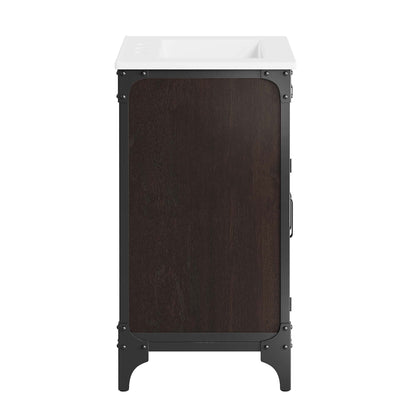 Modway furniture Steamforge Bathroom Vanity Basin Included - EEI-6413-WHI-BLK