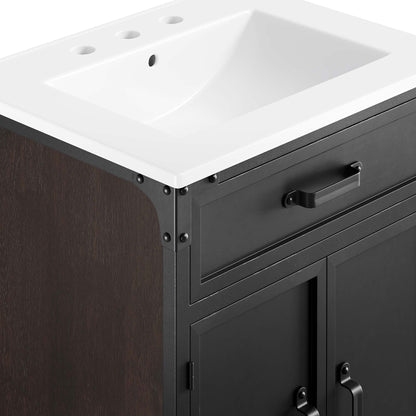 Modway furniture Steamforge Bathroom Vanity Basin Included - EEI-6413-WHI-BLK