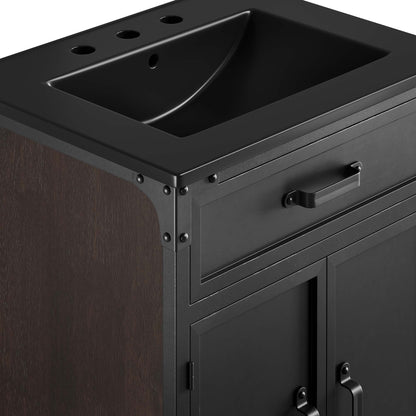 Modway furniture Steamforge Bathroom Vanity Basin Included - EEI-6413-WHI-BLK